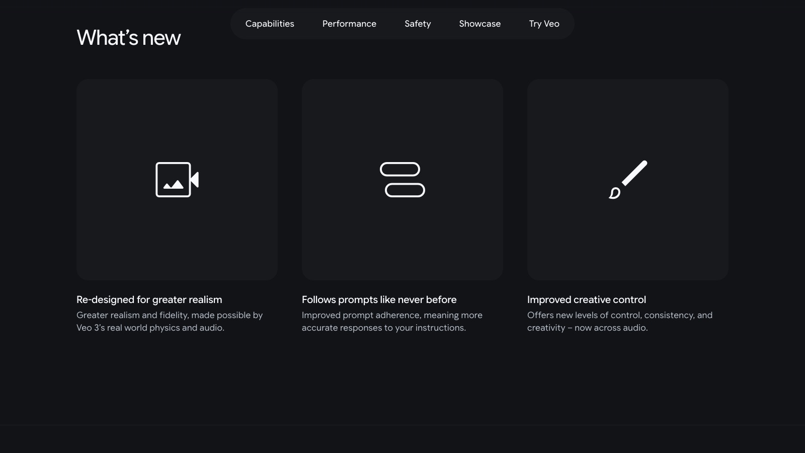 Further into the Veo site